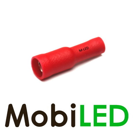 100x M-LED PVC Kabelschoen rond vrouw geïsoleerd 0,5-1,5mm² (4 mm) rood 100x M-LED PVC Kabelschoen rond vrouw geïsoleerd 0,5-1,5mm² (4 mm) rood