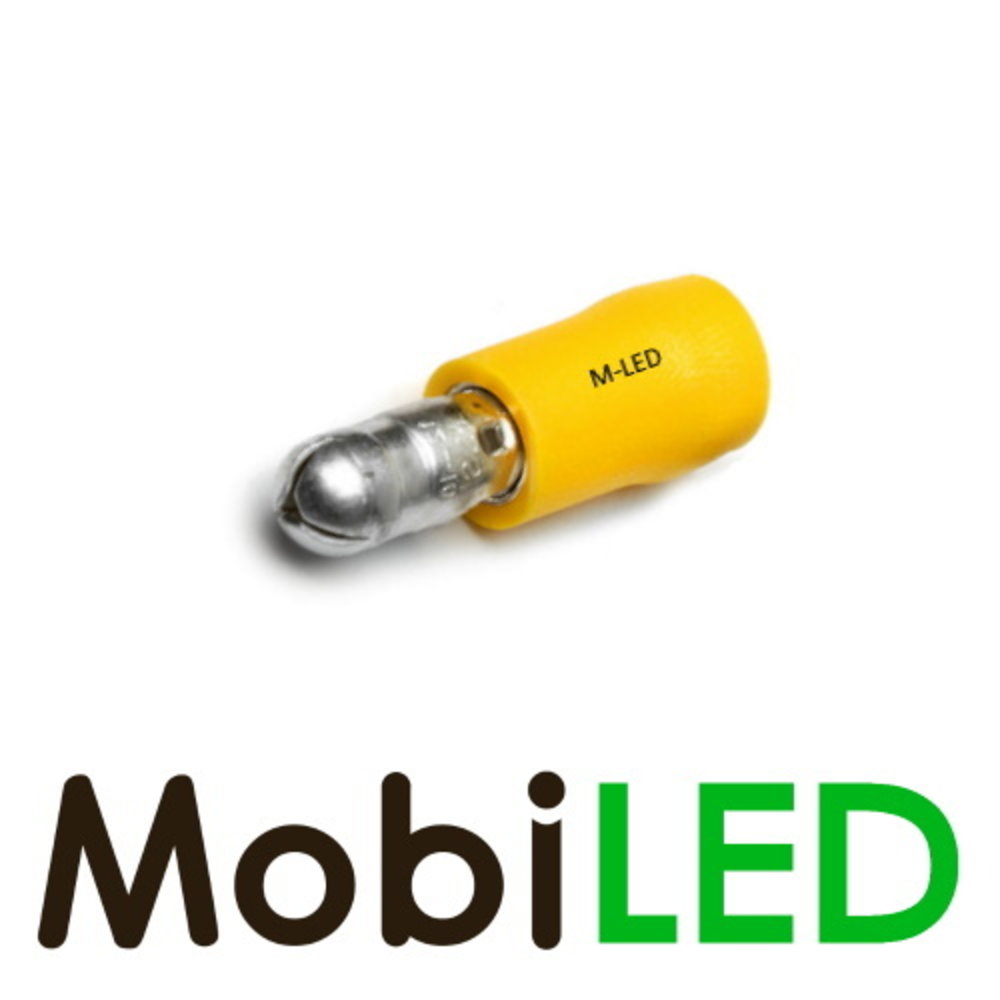100x M-LED PVC Cable lugs round male semi insulated 4-6 mm² (5 mm) yellow 100x M-LED PVC Cable lugs round male semi insulated 4-6 mm² (5 mm) yellow