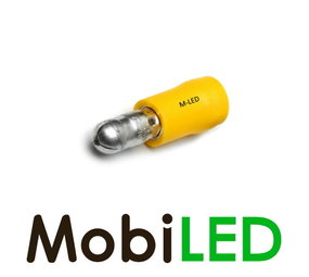 100x Rond mâle semi isolé 4-6 mm² (5 mm) jaune