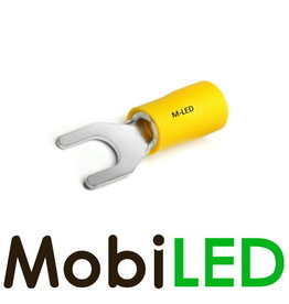 M-LED 100x Pre-insulated fork 4-6mm² (4,3mm) yellow