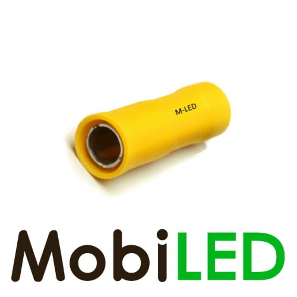 100x M-LED PVC Kabelschoen rond vrouw half geïsoleerd 4-6mm² (5 mm) geel 100x M-LED PVC Kabelschoen rond vrouw half geïsoleerd 4-6mm² (5 mm) geel