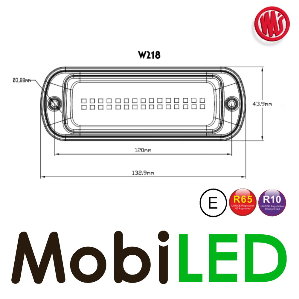 WAS WAS Clignotant ambre 2 motifs IP6K9K Large E-mark