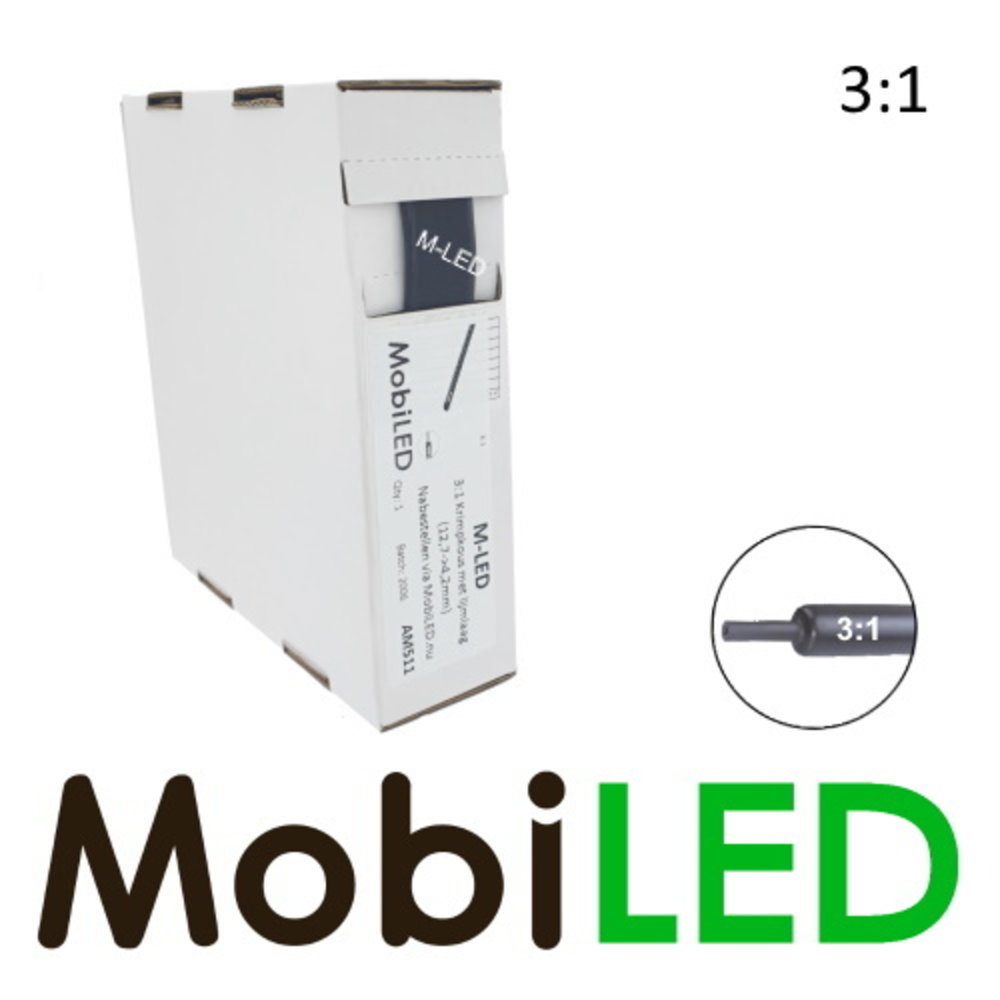 5 meter Premium 3:1 ratio Krimpkous met lijmlaag (12,7→4,2mm)