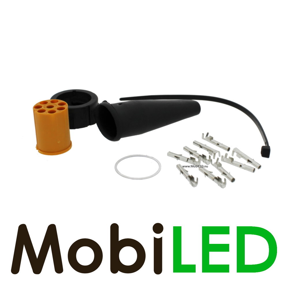 Connecteur baïonnette 8 broches Aspöck jaune Connecteur baïonnette 8 broches Aspöck jaune