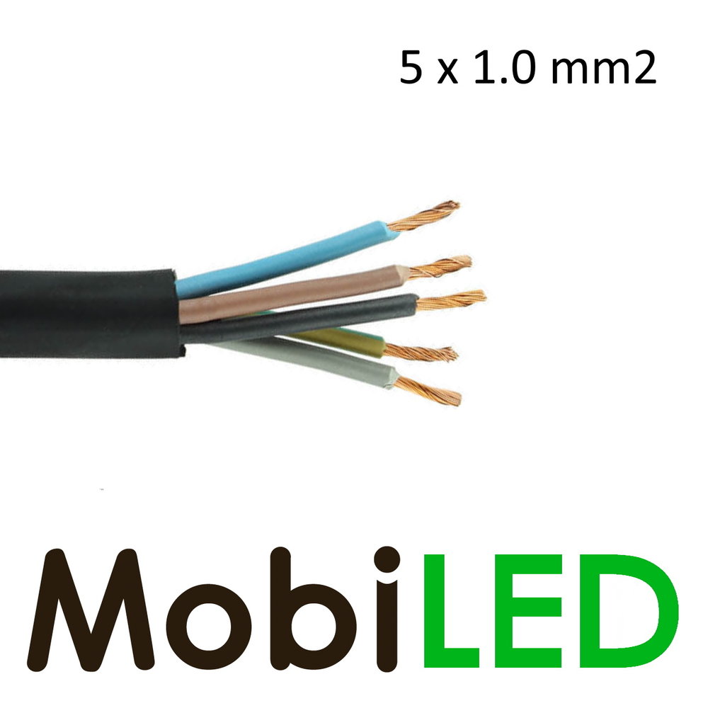 Aansluitkabel 5 aderig 5x 1 mm² Aansluitkabel 5 aderig 5x 1 mm²