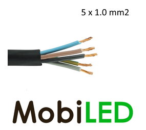 Câble de connexion 5 fils 5x 1mm² Câble de connexion 5 fils 5x 1mm²