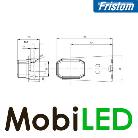 Fristom Fristom marquage latéral bloc blanc support d'angle