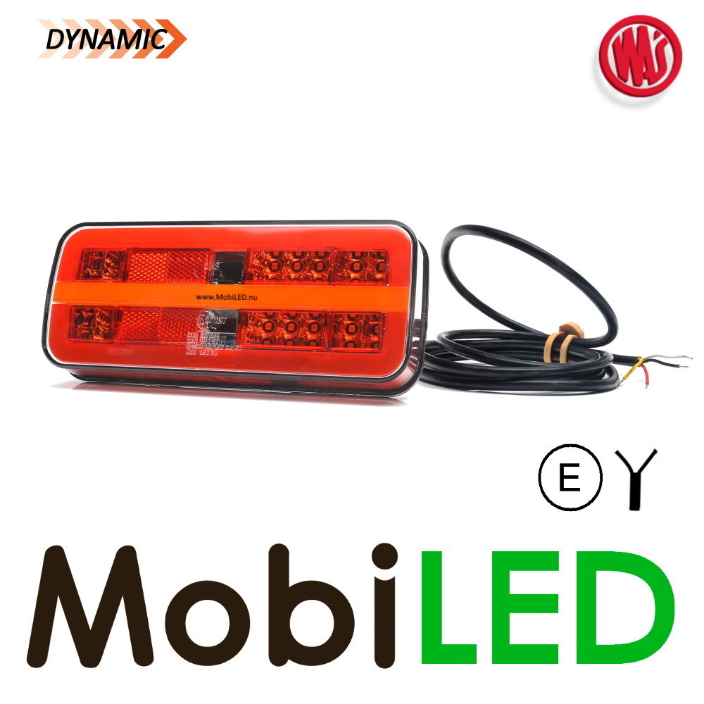 WAS WAS NEON look dynamisch achterlicht E-keur 3 functies 12/24 volt