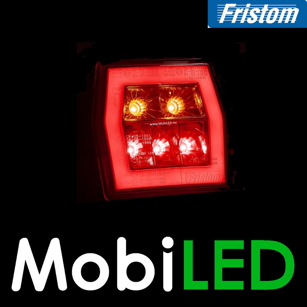 Fristom Fristom Rear light with 3 functions Neon look Cable E-mark Fristom Fristom Rear light with 3 functions Neon look Cable E-mark