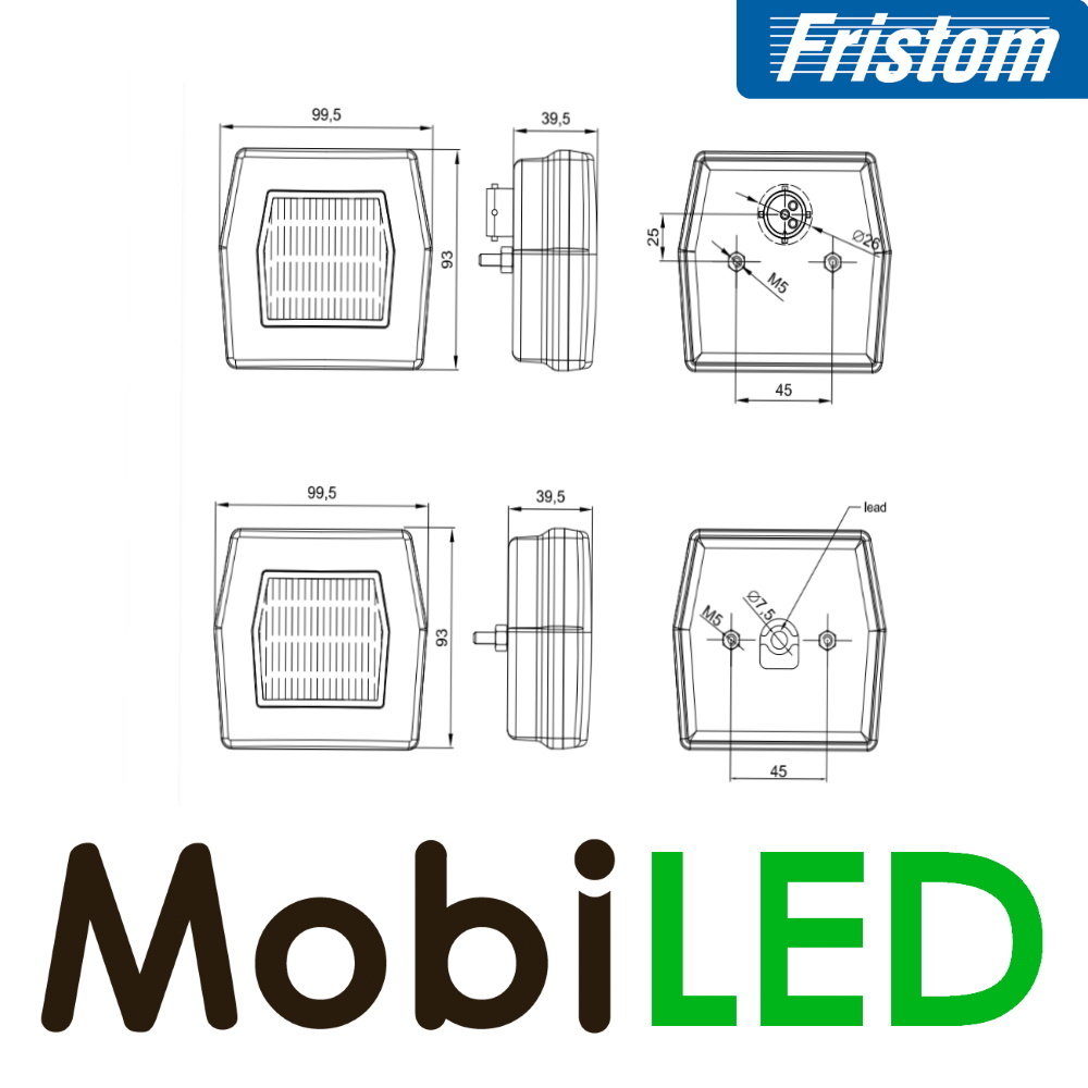 Fristom FT-123 Achterlicht en mistlicht Neon look Kabel E-keur Fristom FT-123 Achterlicht en mistlicht Neon look Kabel E-keur