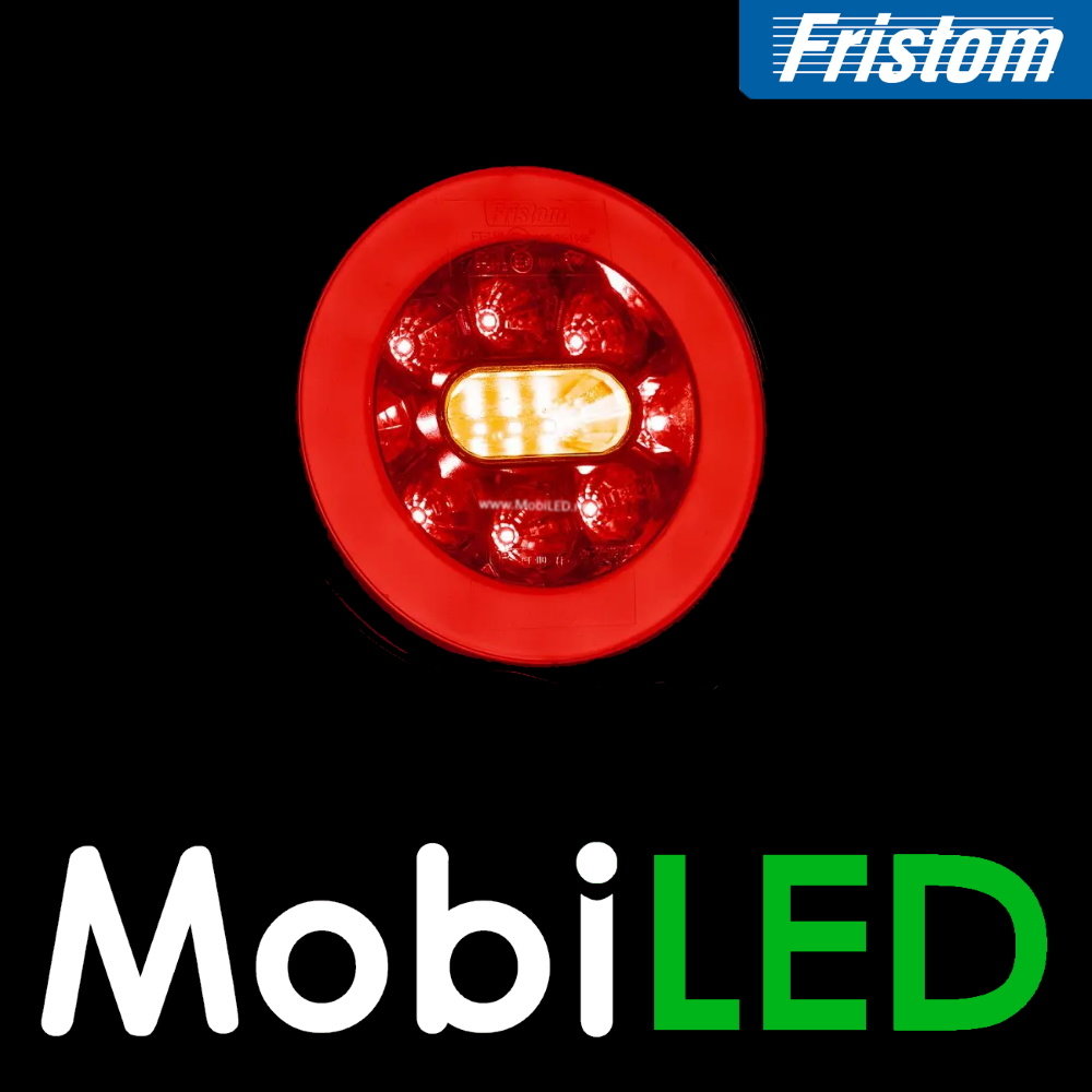 Fristom Fristom Neon look Rond achterlicht 3 functies kabel E-keur Fristom Fristom Neon look Rond achterlicht 3 functies kabel E-keur