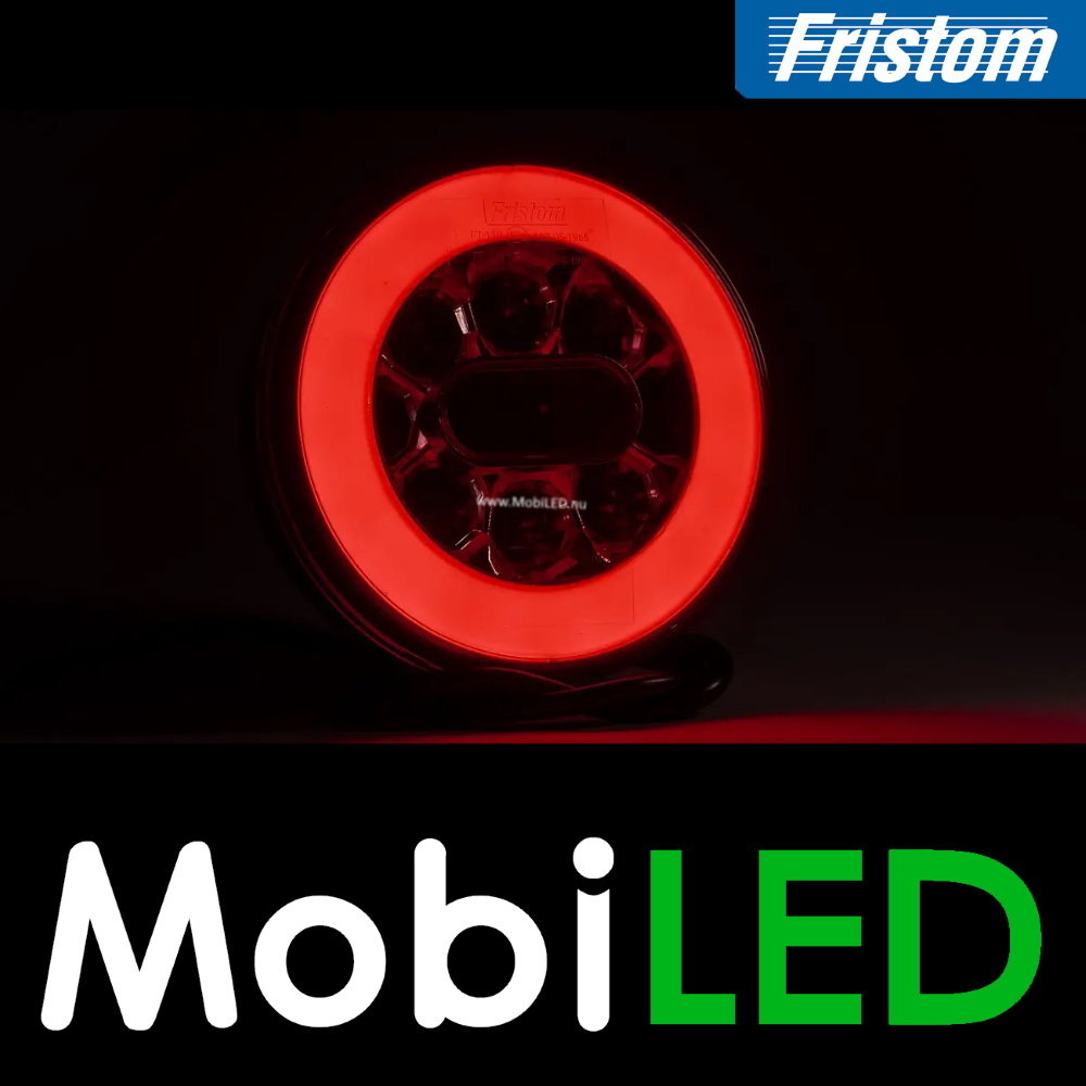 Fristom Fristom Neon look Rond achterlicht 3 functies kabel E-keur Fristom Fristom Neon look Rond achterlicht 3 functies kabel E-keur