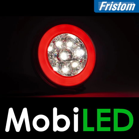 Fristom FT-112 Feu arrière look néon rond et feu de recul câble