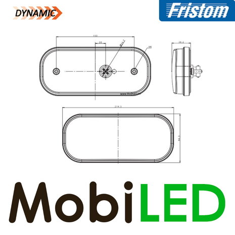 Fristom Achterlicht 4 functies (achteruit) kenteken bajonet FT-230 E-keur