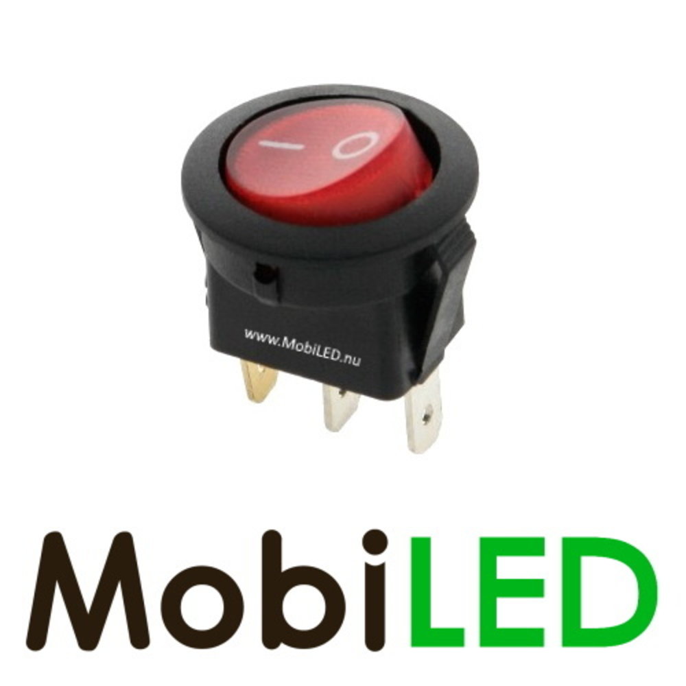 Interrupteur à bascule LED rouge marche/arrêt 16 A 12 V