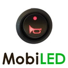 Tuimelschakelaar Sirene Rood LED Rood 20 ampère 14 volt