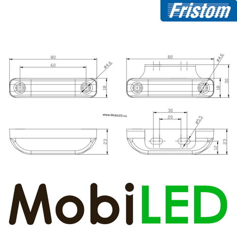 Fristom Side marking transparent white