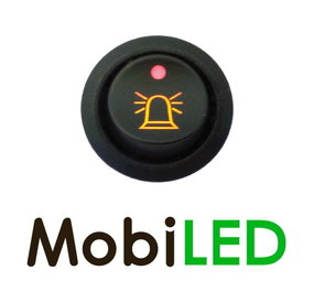 Tuimelschakelaar Zwaailamp Geel LED Rood 20A 14V Tuimelschakelaar Zwaailamp Geel LED Rood 20A 14V