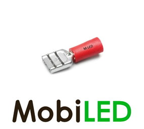 10x Part-insulated female 0.5-1.5mm² (4.8x0.5mm) red