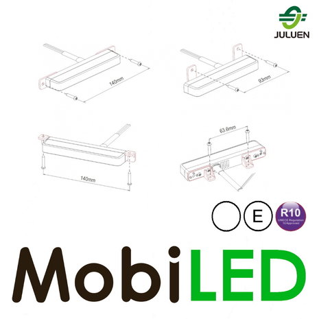 Juluen Edge-Saber ultra smalle flitser wit Juluen Edge-Saber ultra smalle flitser wit