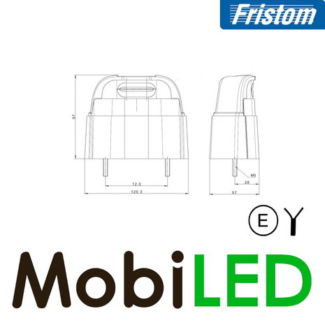 Fristom Éclairage de plaque d'immatriculation haut E-mark 12-24 volts