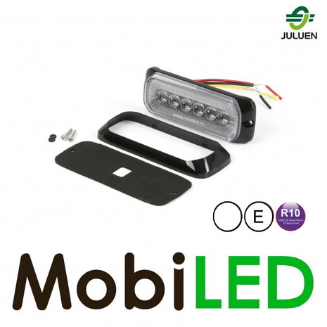 Juluen Flitser wit met Halo ring rood