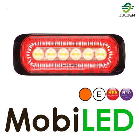 Juluen Flasher amber with Halo ring red