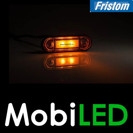 Fristom Markering Slim line 2 leds Amber E-keur Fristom Markering Slim line 2 leds Amber E-keur