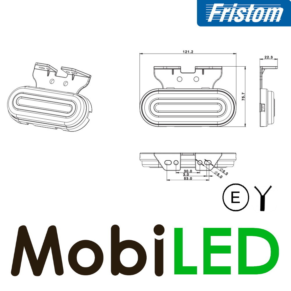 Fristom Amber side marking "NEON" look with border E-mark Fristom Amber side marking "NEON" look with border E-mark