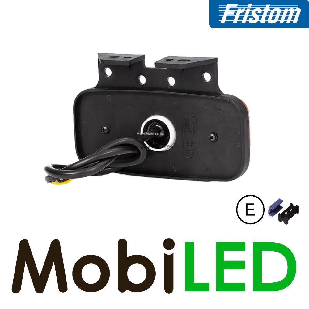 Fristom Fristom Zijmarkering met afgeronde hoeken amber NEON look E-keur