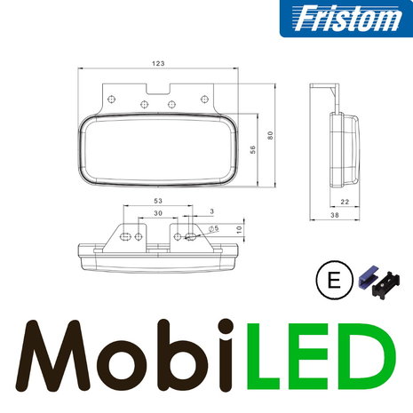 Fristom Fristom Side marking with rounded corners amber NEON look E-mark
