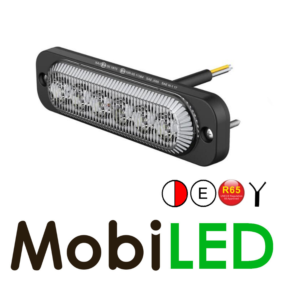 Flasher white/red ultra thin E-mark Flasher white/red ultra thin E-mark