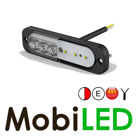 Clignotant blanc/rouge super mince E-mark Clignotant blanc/rouge super mince E-mark