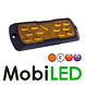 Triple Flitser amber 12 leds compact 12-24 volt E-keur Triple Flitser amber 12 leds compact 12-24 volt E-keur
