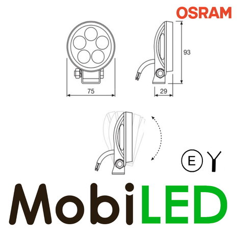 OSRAM VX70-SP Werklamp 8W set rond E-keur