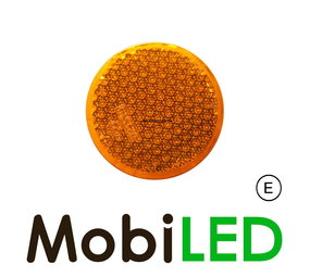 Reflector 8cm round Amber E-mark blind mounting Reflector 8cm round Amber E-mark blind mounting