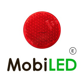 Reflector 8cm rond Rood E-keur blinde montage Reflector 8cm rond Rood E-keur blinde montage
