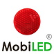 Reflector 8cm round Red blind mounting E-mark Reflector 8cm round Red blind mounting E-mark