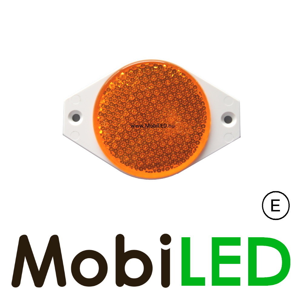 Reflector 8cm rond Amber E-keur
