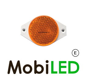 Reflector 8cm rond Amber E-keur Reflector 8cm rond Amber E-keur