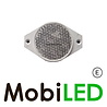 Reflector 8cm round White E-mark Reflector 8cm round White E-mark