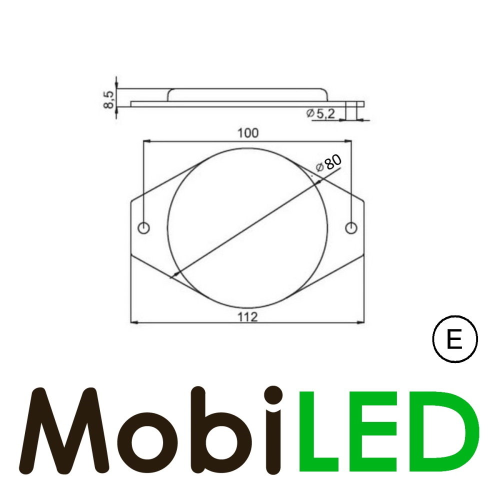 Reflector 8cm rond Rood E-keur Reflector 8cm rond Rood E-keur