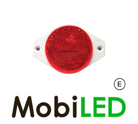 Reflector 8cm round Red E-mark