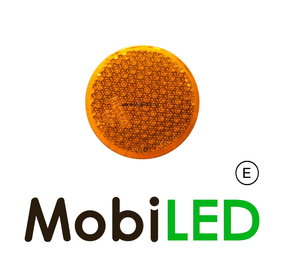 Reflector 6cm rond Amber E-keur zelfklevend Reflector 6cm rond Amber E-keur zelfklevend