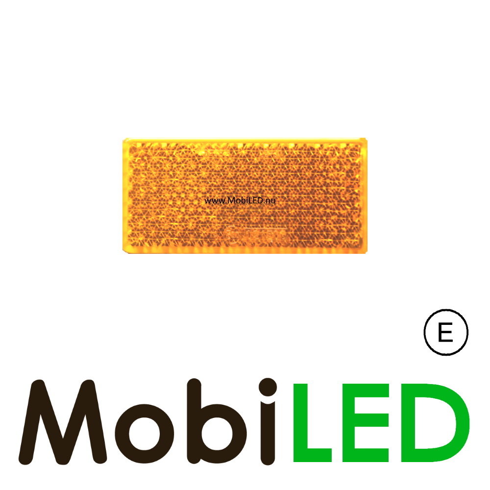 Réflecteur auto-adhésif 94mm rectangle Ambre E-marque Réflecteur auto-adhésif 94mm rectangle Ambre E-marque