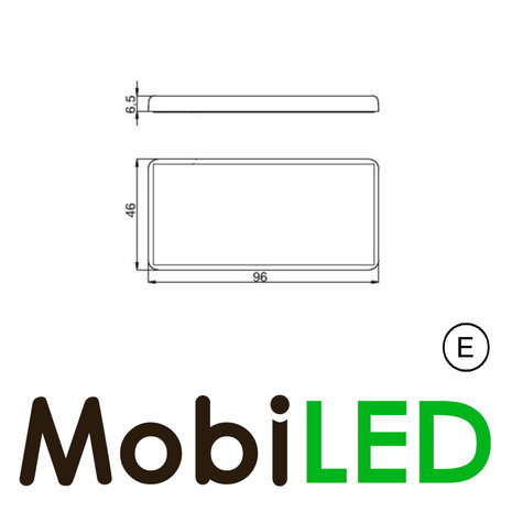 Réflecteur auto-adhésif 94mm rectangle Ambre E-marque Réflecteur auto-adhésif 94mm rectangle Ambre E-marque