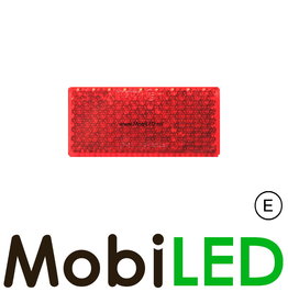 Réflecteur auto-adhésif rectangle 96 mm Red E-marque