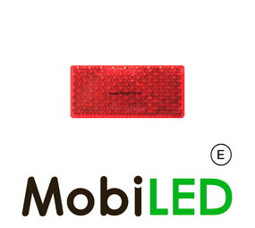 Reflector zelfklevend 96mm rechthoek Rood E-keur Reflector zelfklevend 96mm rechthoek Rood E-keur