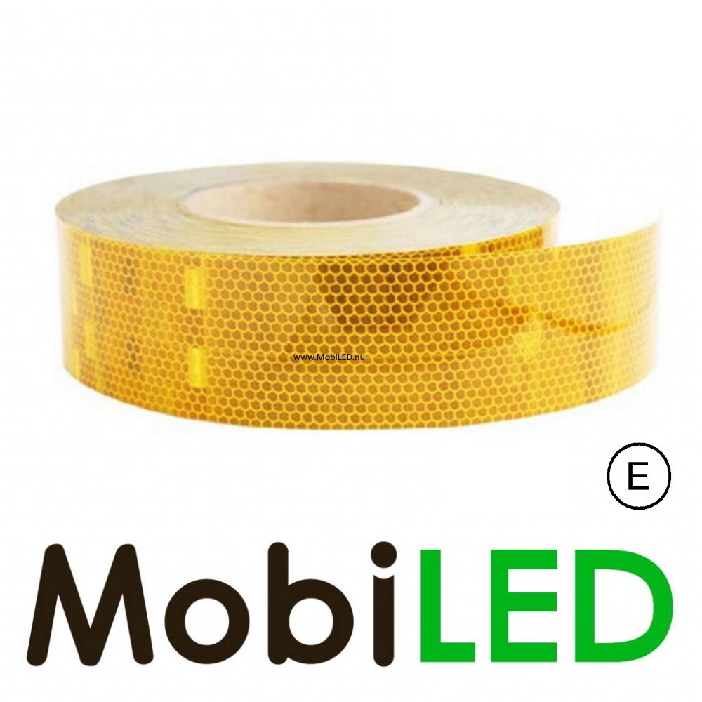 Rouleau 50m Ruban réfléchissant Jaune  E-marque Rouleau 50m Ruban réfléchissant Jaune  E-marque