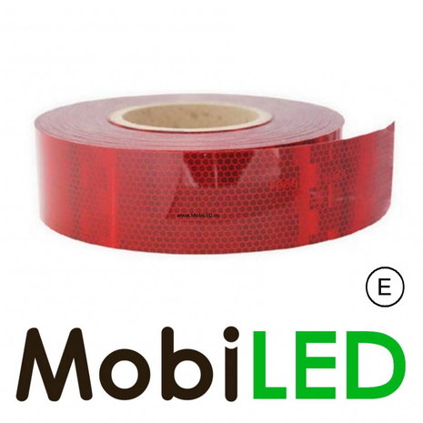 Rol 50m Reflectietape Rood E-keur Rol 50m Reflectietape Rood E-keur